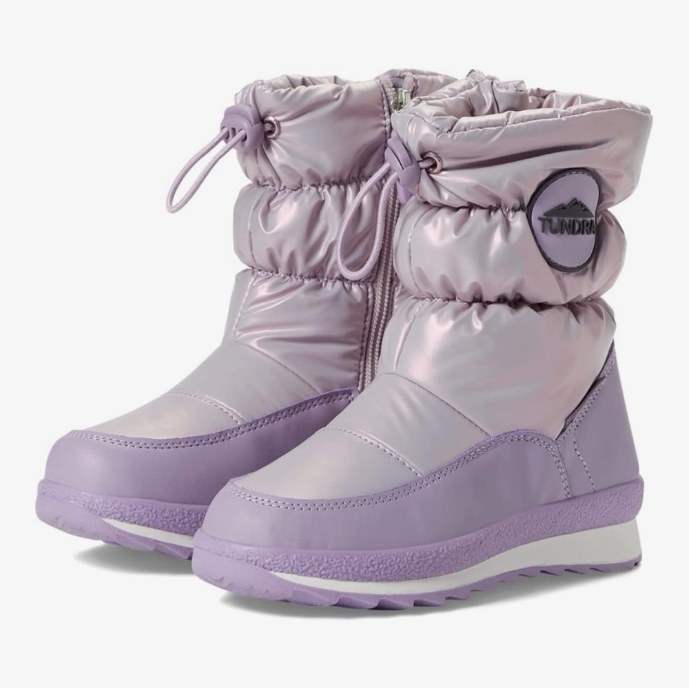 Tundra Lilac Girls Snow Boots